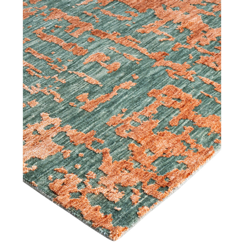 Overdyed One-of-a-Kind 9' 2" X 12' 4" Hand Knotted Area Rug