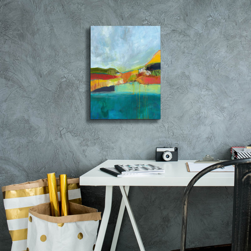 «View Across The Bay» par Jan Weiss, art mural sur toile, H 16 po x l 12 po x P 0,75 po