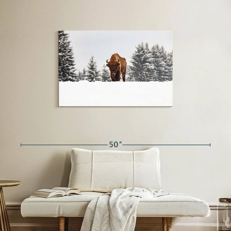Bison At Winter Fields, 24" H x 36" W
