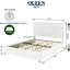 Grand lit plateforme tapissier Livcle Ivory Boucle