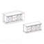 Base de console de télévision de style rustique blanc antique avec portes coulissantes décoratives en métal Plusieurs tablettes de rangement ouvertes Portes en X de conception campagnarde-285441145