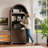 Arched Display Cabinet With Decorative Striped Doors, Modern Accent Storage Cabinet-122057300