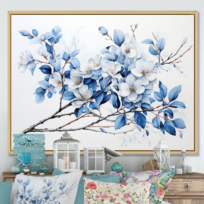 «Blue and Grey Leaves II», reproduction sur toile