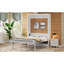 Lit escamotable double avec 2 tiroirs, beige