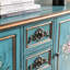 Armoire d'appoint en bois manufacturé bleu massif-295002692