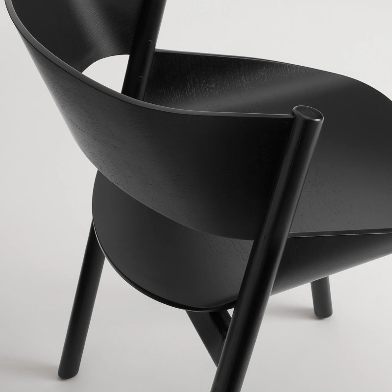 Port Dining Chair, Black on Ash
