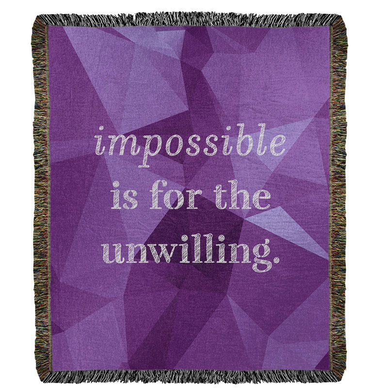 Hand Woven Throw Blanket, 52" L x 37" W, Amethyst