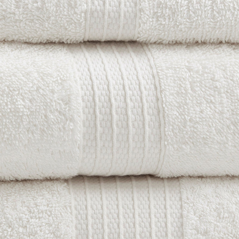6 Piece Organic Cotton Towel Set, White