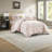 Premium Cotton Bedding Sets, Pink Jacquard Pom Pom Style, Cozy Home Décor