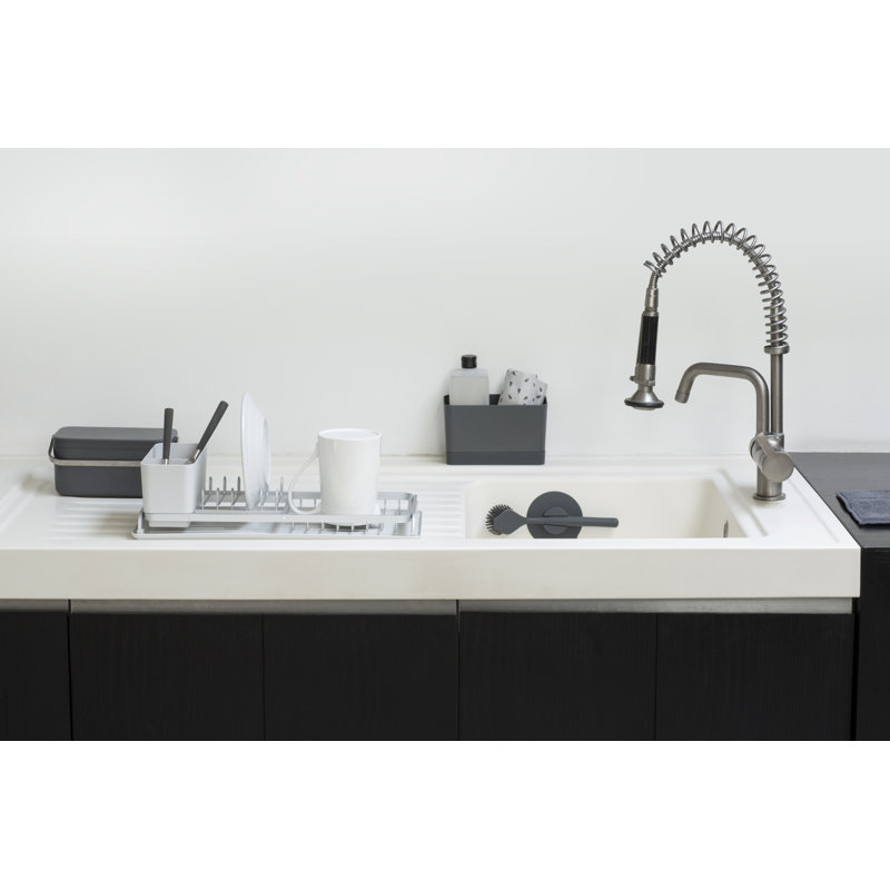 Brabantia Sinkside Compact Dish Drying Rack, Light Grey
