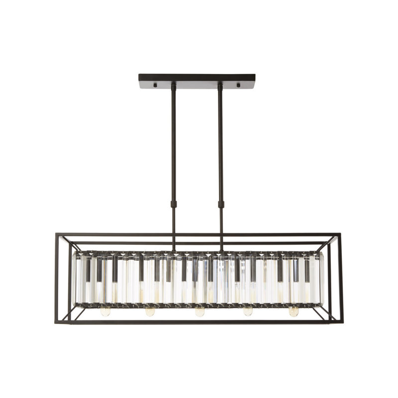 Birkley 5 - Light Black Square/Rectangle Pendant