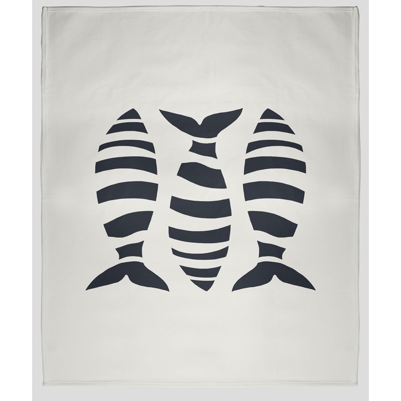 Sail Sun And Fun Fleece Throw Blanket, 30" W x 40" L, 1.75, Shark Blue