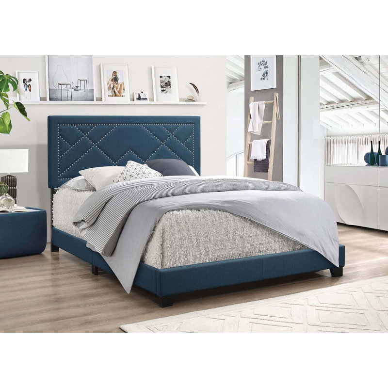 Lit tapissier Gerit, Grand, Teal