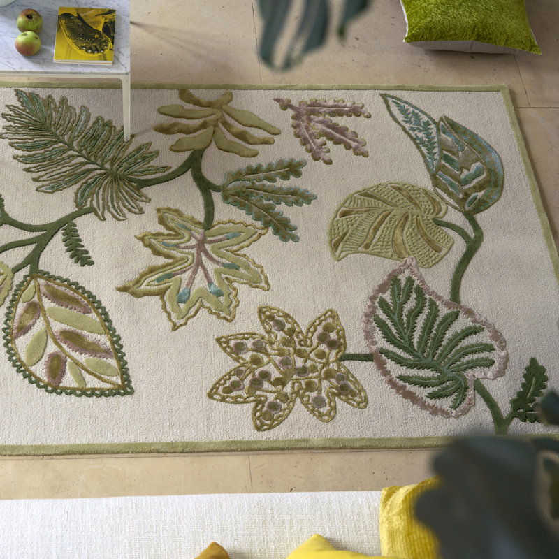 Foglia Decorativa Moss Rug, Rectangle 6'7" x 9'10"