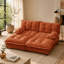 Canapé d'angle modulaire moderne avec 2 poufs, assise profonde et confortable, coussins à motif treillis, idéal pour les salons et les chambres.