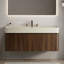 Meuble-lavabo moderne, rangement en bois de noyer de 24 po-1039920514