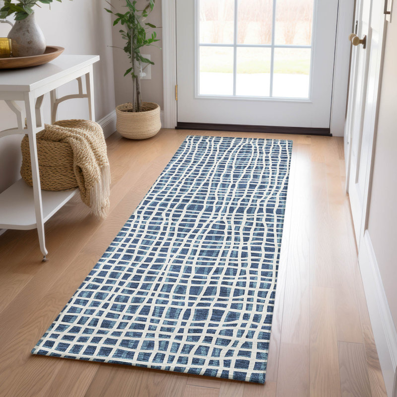  Tapis d'entrée / extérieur antidérapant Finck, Runner 2'3" x 7'6"