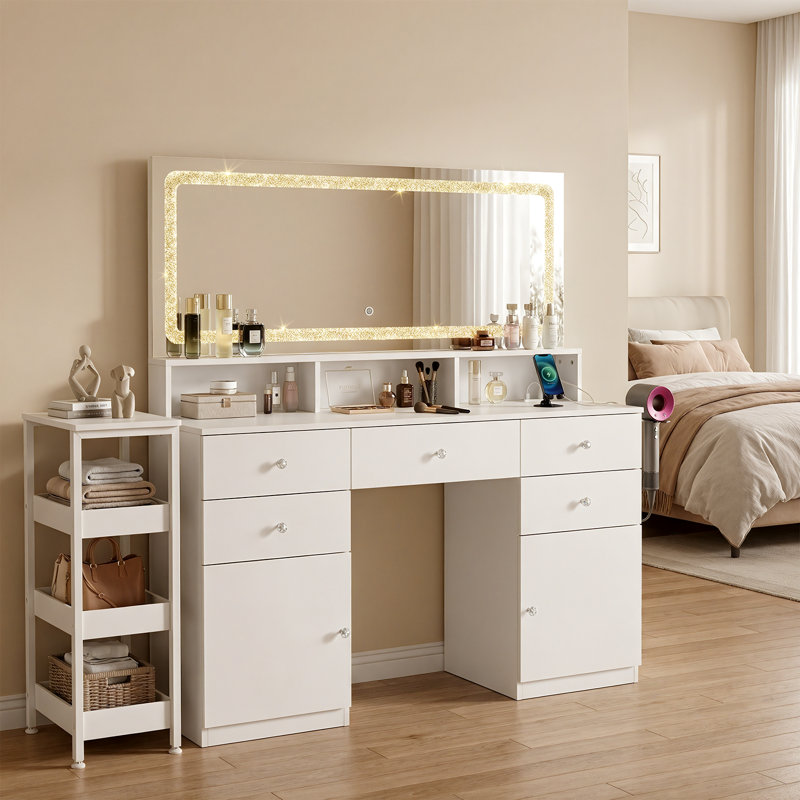 Coiffeuse moderne avec éclairage réglable