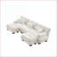Canapé modulaire en U avec 2 repose-pieds modulaires pour le salon | Chenille | Blanc neige-1491370372