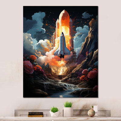 "Navette spatiale moderne I" sur métal