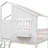 White Twin Over Twin House Bunk Bed Window Door Ladder-2024397223