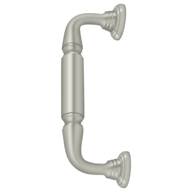 Poignée de porte 8-7 / 8 po avec rosette et finition centre à centre en nickel satiné Deltana DP2576U15, Nickel brossé