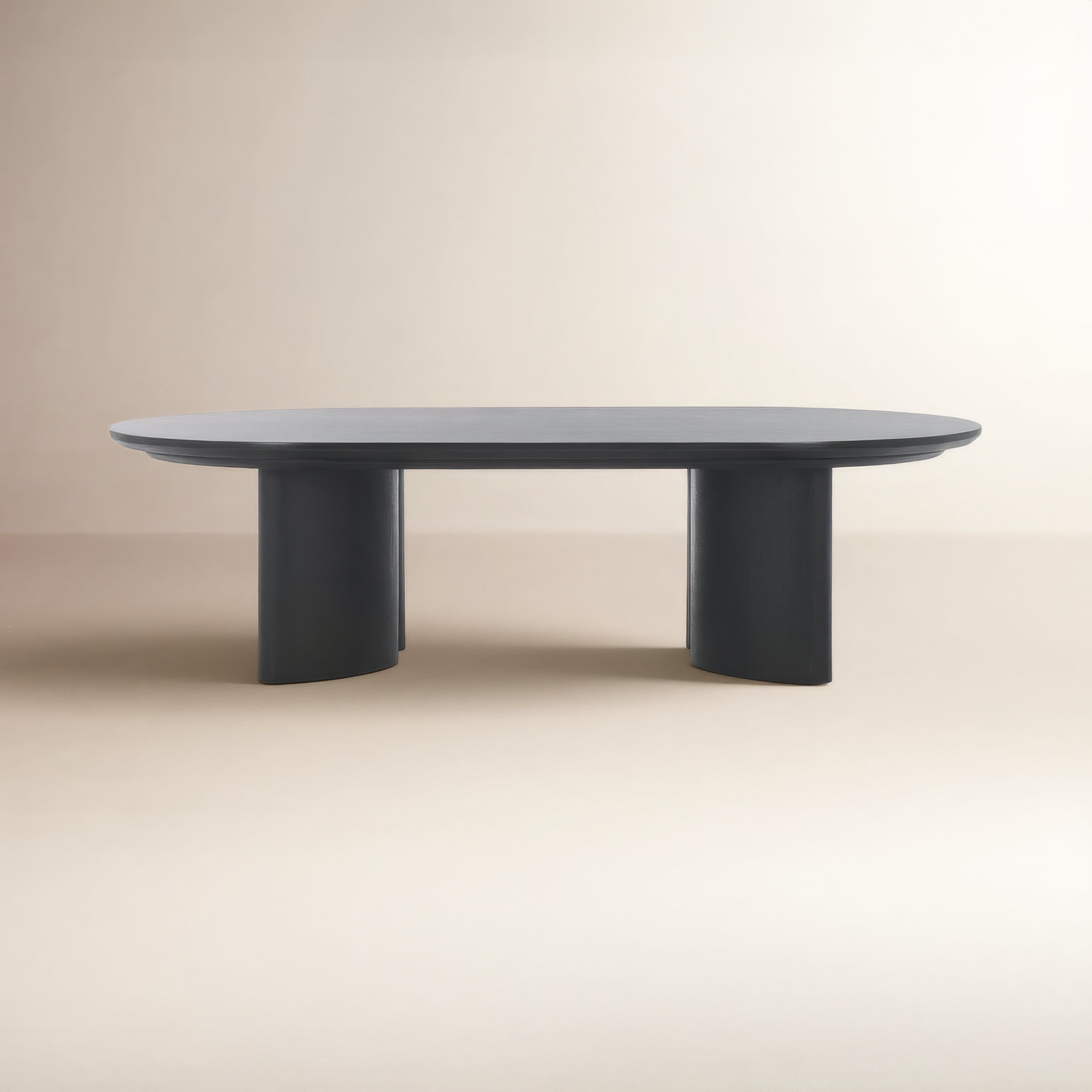 Caya 56" Oval Coffee Table, Black