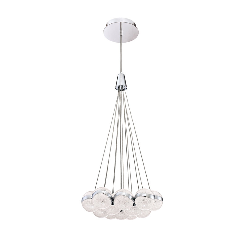 Luminaire suspendu à DEL 13 lumières Mystyke, Chrome
