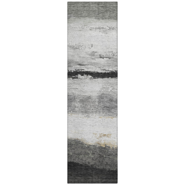 Machine Washable Indoor/Outdoor Arline ACN2169 Striped Rug