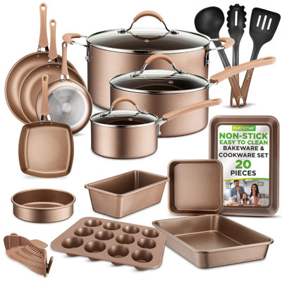 20 - Piece Non-Stick Aluminum Cookware Set