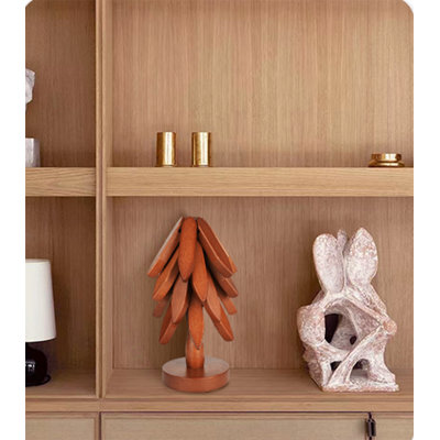 Christmas Tree Shape Wooden Trivets for Hot Dishes – Foldable Natural Wood Hot Pads for Kitchen Counter, Dining Table & Home Decor