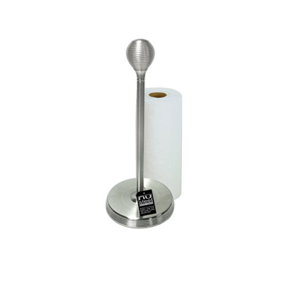 Porte-essuie-tout en acier inoxydable | Distributeur de papier essuie-tout à une main avec base lestée Easy Easy Finition étain