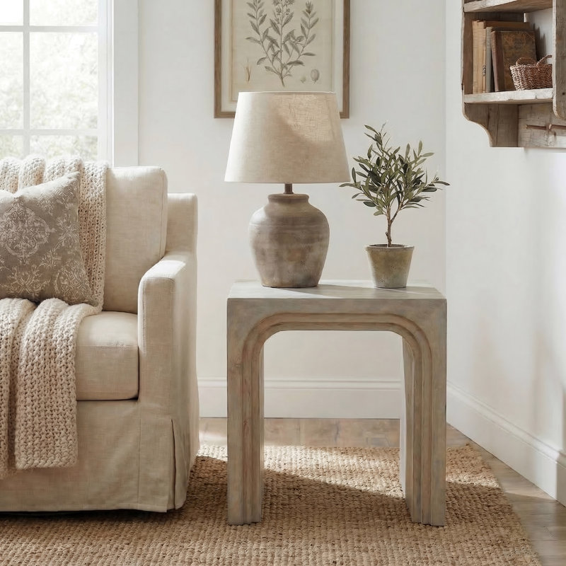 Josiane Solid Wood End Table