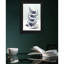 Affiche « Tour à thé multicolore » prête à exposer, profondeur 14,79 cm, cadre bleu, illustration noire et bleue, grammage 1,39 kg, papier