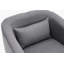 Fauteuil demi-tonneau pivotant en lin avec repose-pieds-733757784