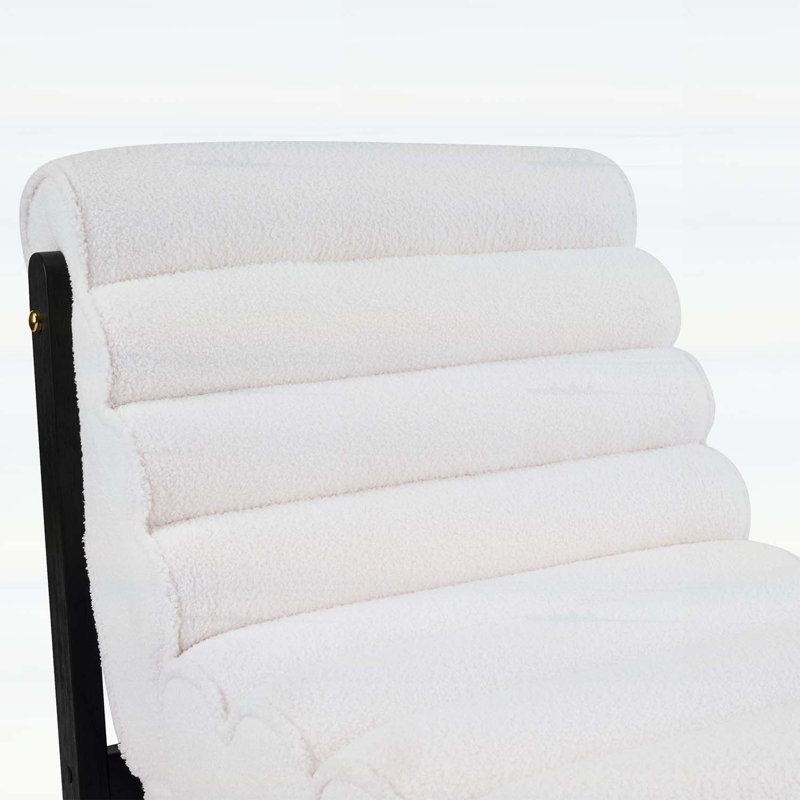 Fauteuil d'appoint Fluffy, Blanc, Noir