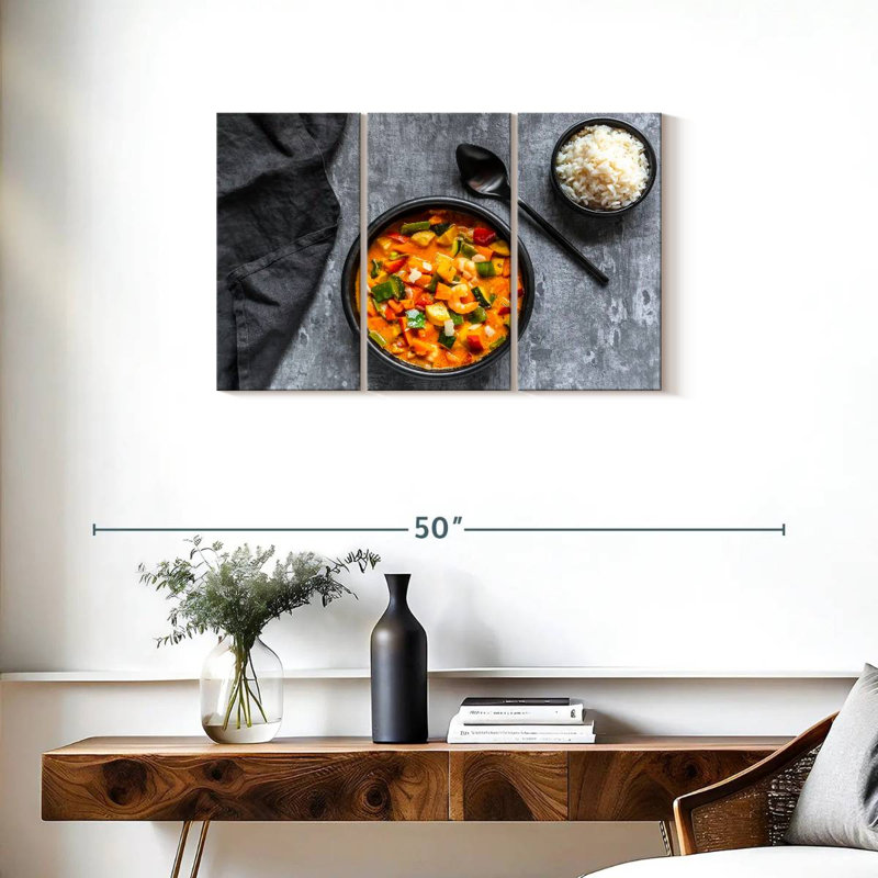Vegetarian Curry, 20" H x 33" W