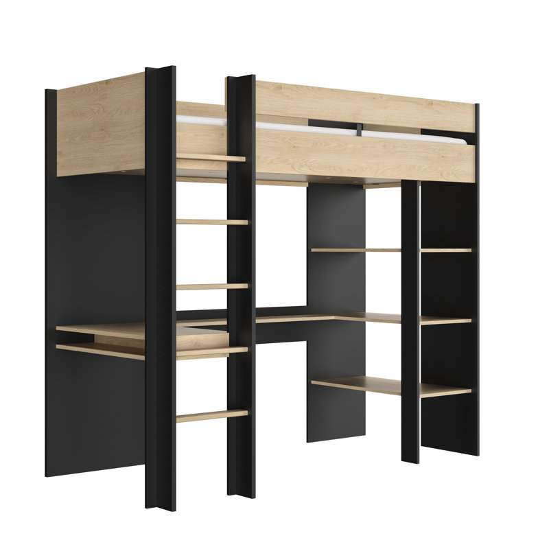 Single (3') Loft Bed with Storage Included with Desk Included