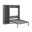 Lit escamotable double pleine grandeur avec tablettes-890313374-890313375
