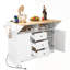 Versatile Large Kitchen Island With Drop Leaf, Rolling Cart, Power Outlet, And Ample Storage For Enhanced Functionality-1273112348