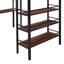 Élégant lit mezzanine en métal avec tablettes à 3 niveaux et bureau - Tableau blanc beauté moderne classique