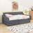 Twin Size Upholstered Daybed with Twin Trundle and USB Charging-730206971