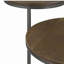 Natural and Gunmetal 2-Tier Accent Table