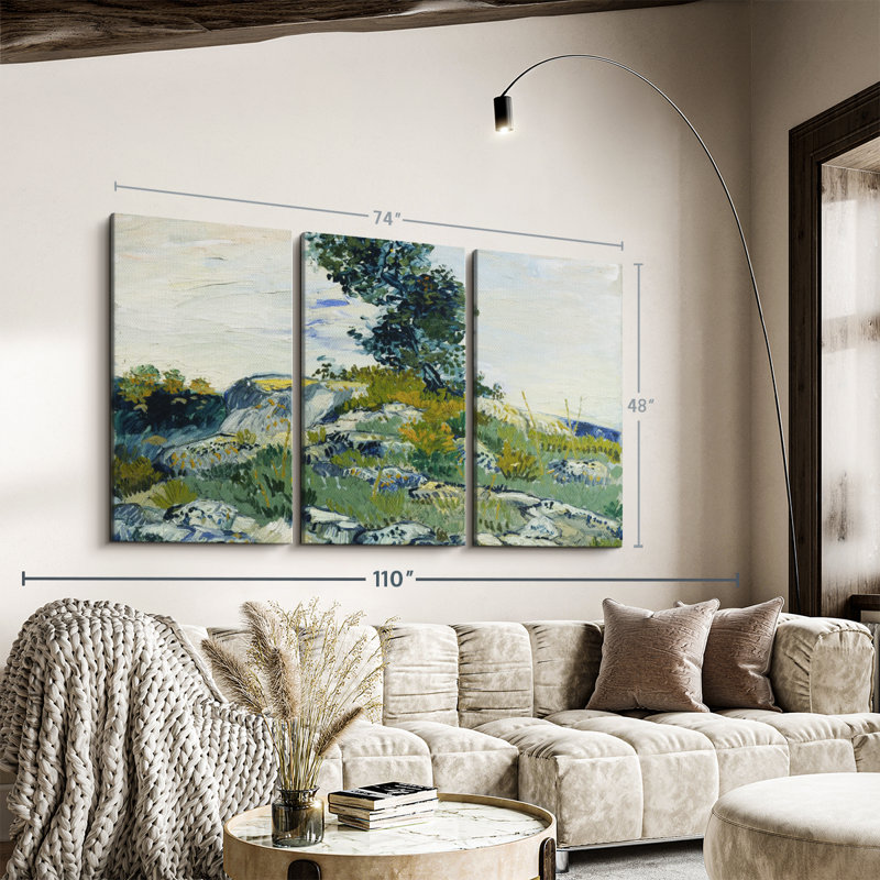 «The Rocks», 3 pièces, H 48 po x l 74 po