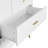 Seven Drawers Large Chest Of Drawer Cabinet With Golden Handle And Golden Legs White Color