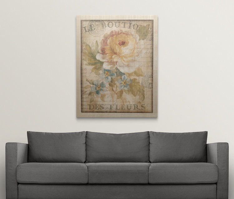 «Parisian Flowers I», Danhui Nai, impression, H 20 po x l 16 po x P 1,5 po, Toile
