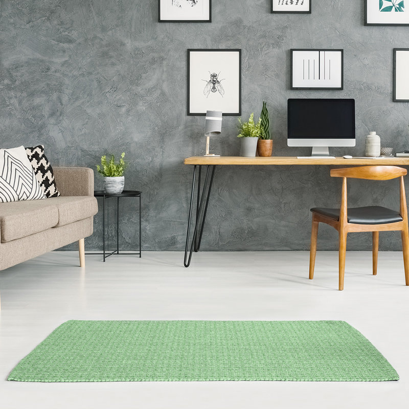 Tapis de zone verte monochrome napperon, Rectangle 5 pi x 7 pi