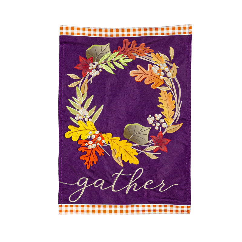 Drapeau de jardin en lin 18 x 13 po Emi-Leigh