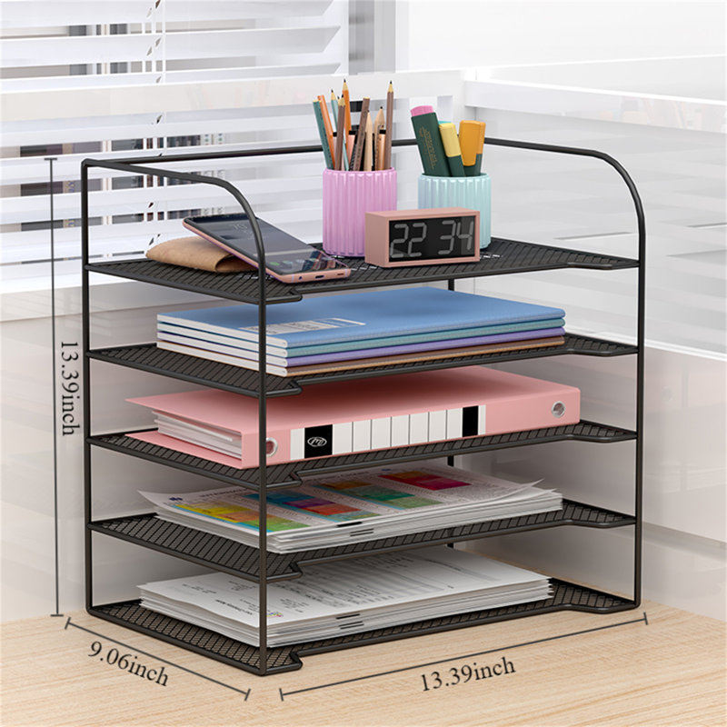 Razim Metal File Organizer, Black