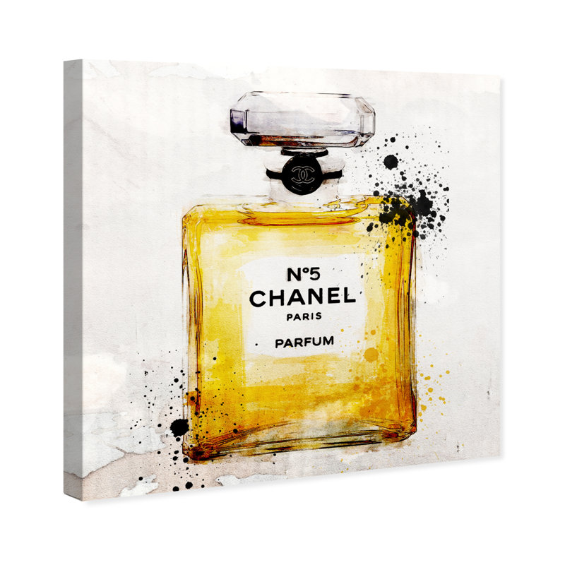 «Fashion and Glam French Parfum Square Perfumes», impression sur toile, Toile tendue, H 20 po x l 20 po x 1,5 po